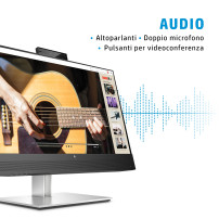 MONITOR HP LED 23.8" Wide E24mv 169L0AA IPS 1920x1080 5ms 250cd/m² 1000:1 (10.000.000:1) 2x2W MM WEBCAM PIVOT Reg.H VGA HDMI  DP