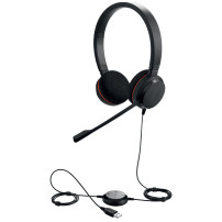Cuffia professionale Jabra EVOLVE 20 MS Duo USB, Canc. rumore,tasto "Mute",certif. Microsoft - GRANZIA CASCO 2 ANNI