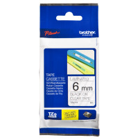 NASTRO BROTHER TZ111 6mm Nero/Trasparente x PT900 PT-H75 PT-1080BTS