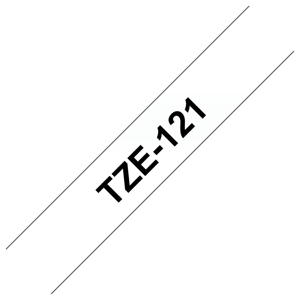 NASTRO BROTHER TZe121 9mm Nero/Trasparente x PT900 PT-H75 PT-1080BTS