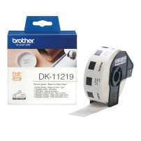 ETICHETTE BROTHER DK-11219 CONF. 1200PZ ADESIVE circolari in carta diametro 12mm x QL-500A QL-560VP QL-1050 QL-1060N