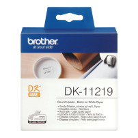 ETICHETTE BROTHER DK-11219 CONF. 1200PZ ADESIVE circolari in carta diametro 12mm x QL-500A QL-560VP QL-1050 QL-1060N