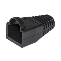 COPRI CONNETTORE PLUG LINK 6mm PER PLUG RJ45 8 POLI CAVO CAT 5E-6 COLORE NERO CONF. DA 100PZ LKPL8N