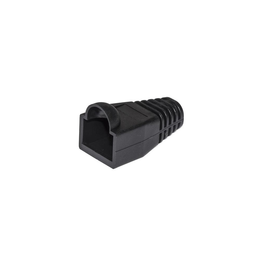 COPRI CONNETTORE PLUG LINK 6mm PER PLUG RJ45 8 POLI CAVO CAT 5E-6 COLORE NERO CONF. DA 100PZ LKPL8N