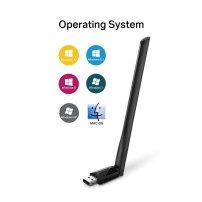ADATTATORE WIRELESS TP-LINK Archer T2U Plus AC600 DUAL BAND USB 2.0 433Mbps at 5Ghz + 200Mbps a 2.4Ghz 1ANTENNA