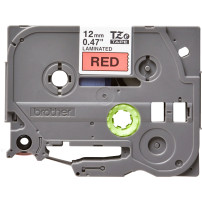 NASTRO BROTHER TZE431 Laminato da 12 mm (8 m) Nero/Rosso