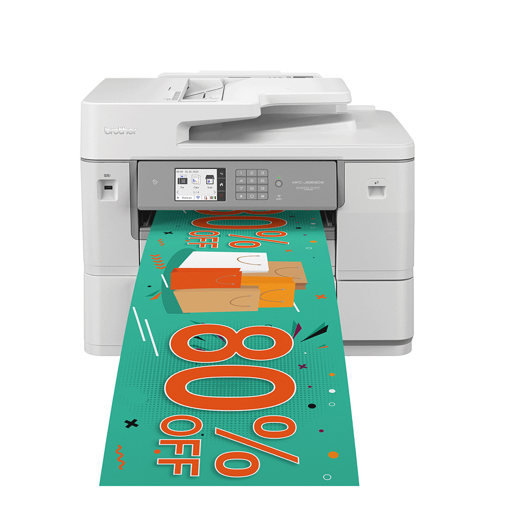 MULTIFUNZIONE BROTHER MFC-J6959DW ink A3 DUPLEX DADF FAX WiFi LAN NFC Stampa banner con lunghezza fino a 2.7m