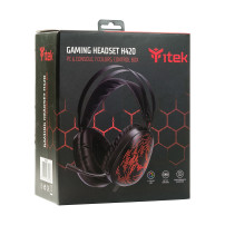CUFFIA ITEK GAMING "H420" 7.1 VIRTUAL, 7 2COLORI LED,2x3, MICROFONO,CONTROLLO VOLUME, 2x3MM E USB CON ADATTATORE - ITHGH420