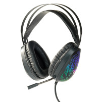 CUFFIA ITEK GAMING "H420" 7.1 VIRTUAL, 7 2COLORI LED,2x3, MICROFONO,CONTROLLO VOLUME, 2x3MM E USB CON ADATTATORE - ITHGH420