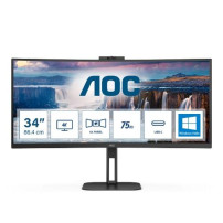 MONITOR AOC LED 34" Wide CURVED CU34V5CW/BK VA 3440x1440 4ms 300cd/mq 20.000.000:1 2x5W MM Reg.H WEBCAM HDMI DP USB-C Docking