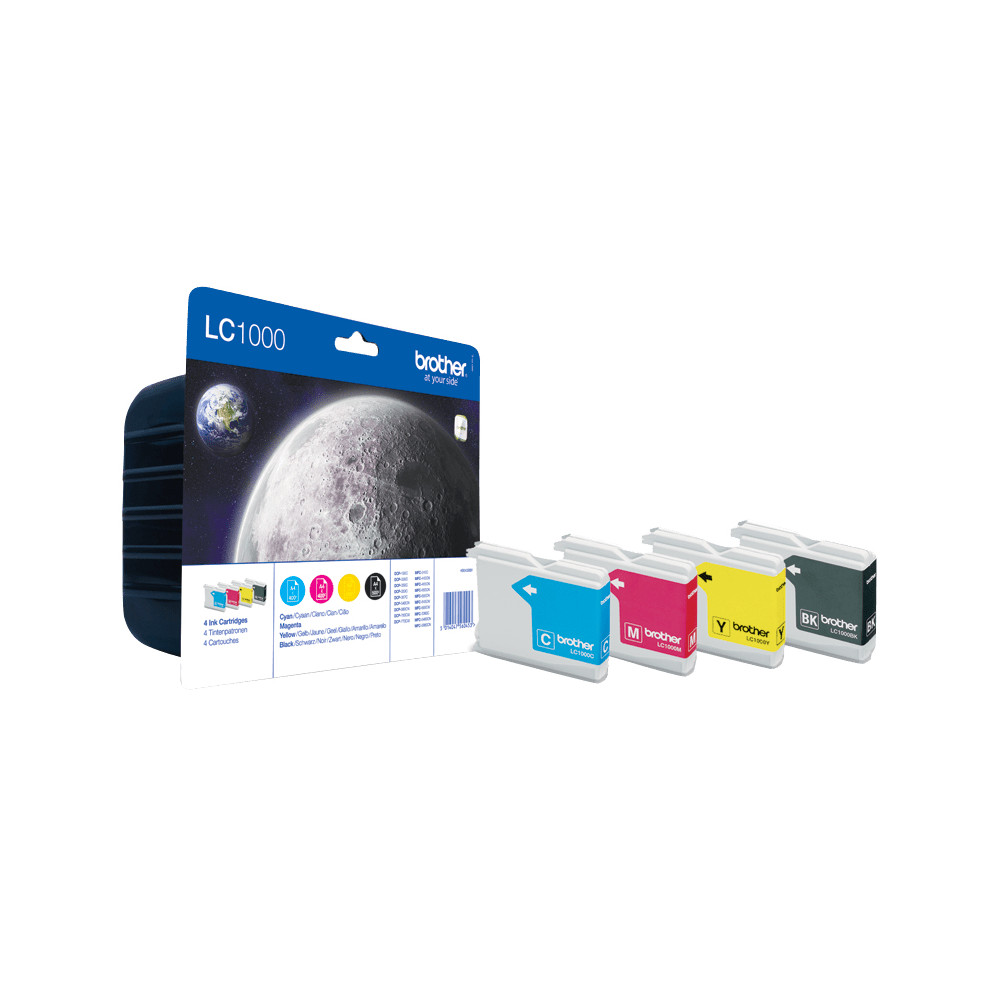 BROTHER LC-1000VALBP KIT INK C,Y,M,BK