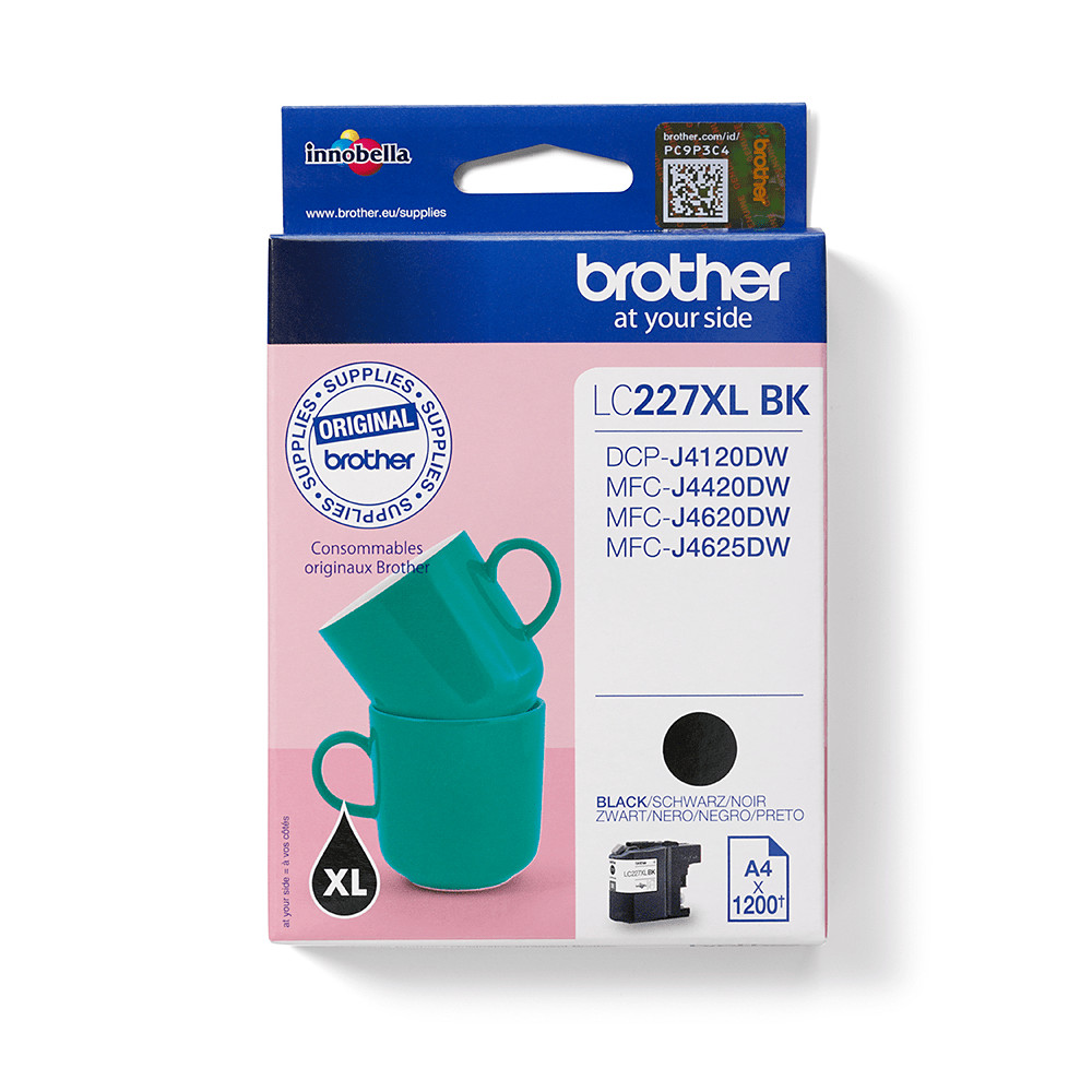 ORIGINAL Brother Cartuccia d'inchiostro nero LC227XLBK LC-227XL ~1200 Seiten 25ml