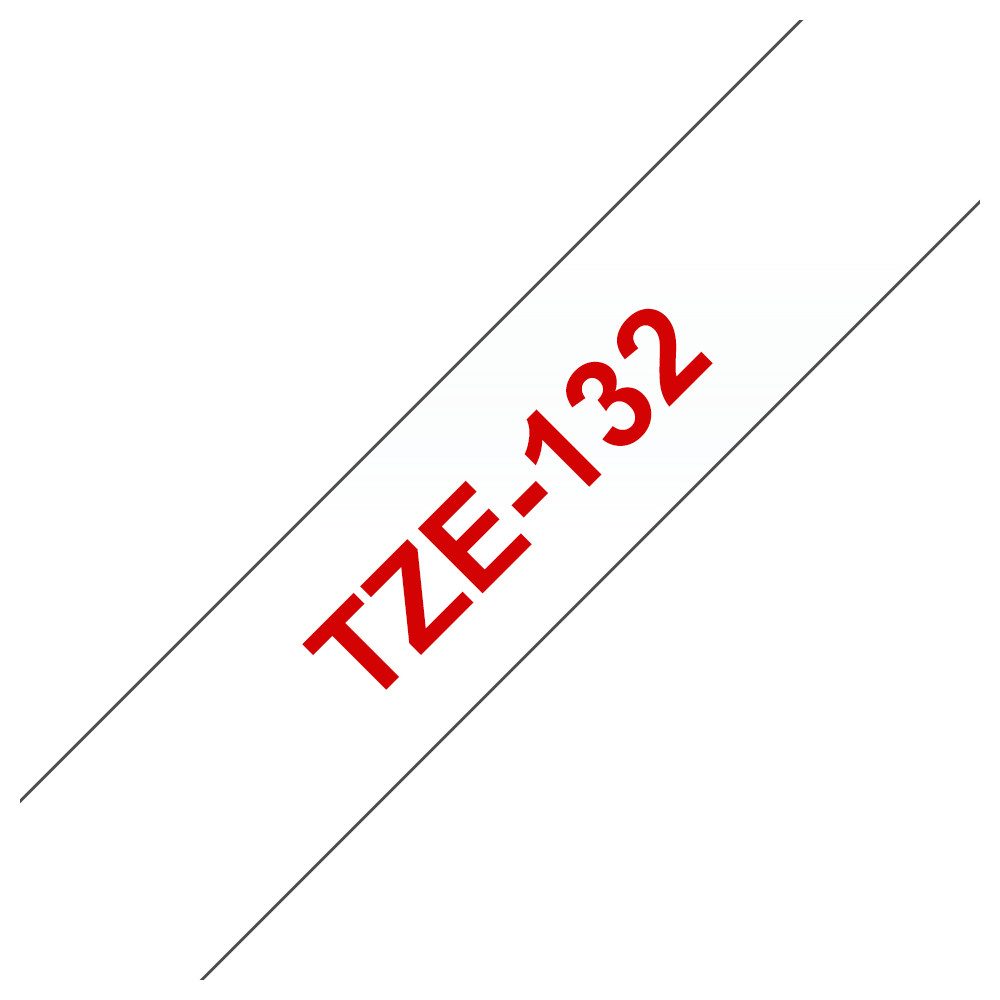 BROTHER TZE132 NASTRO TZ ROSSO / TRASP BROTHER TZE132 NASTRO TZ ROSSO / TRASP