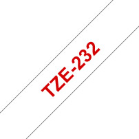 BROTHER TZE232 NASTRO TZ ROSSO / BIANCO