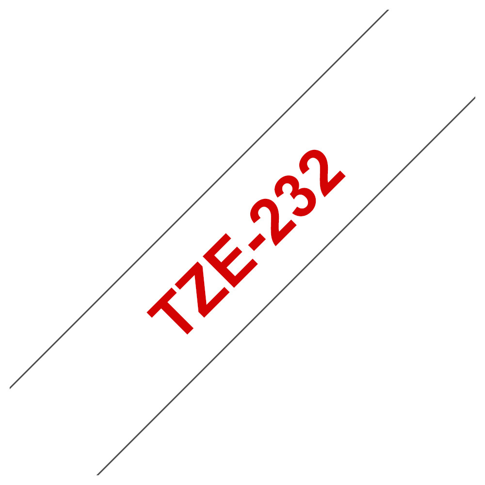 BROTHER TZE232 NASTRO TZ ROSSO / BIANCO