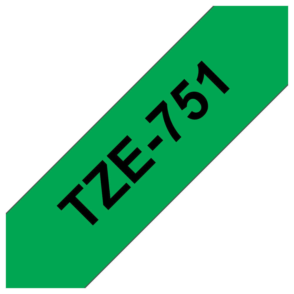 BROTHER TZE751 NASTRO TZ NERO / VERDE BROTHER TZE751 NASTRO TZ NERO / VERDE
