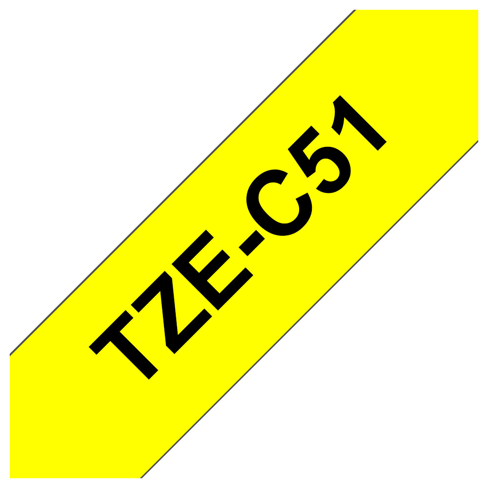 BROTHER TZEC51 NASTRO TZ NERO/GIAL FLUO