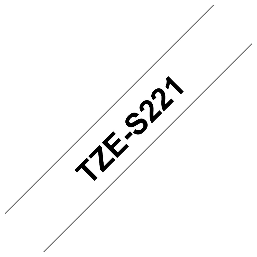 BROTHER TZES221 NASTRO TZ NERO / BIANCO# BROTHER TZES221 NASTRO TZ NERO / BIANCO#