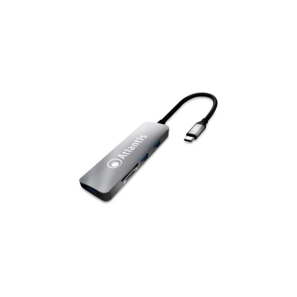 ADATTATORE ATLANTIS A04-TC_CR+HB da USB-C ad HUB USB3.0 (3 Porte) + Lettore Card Reader 8 in 1