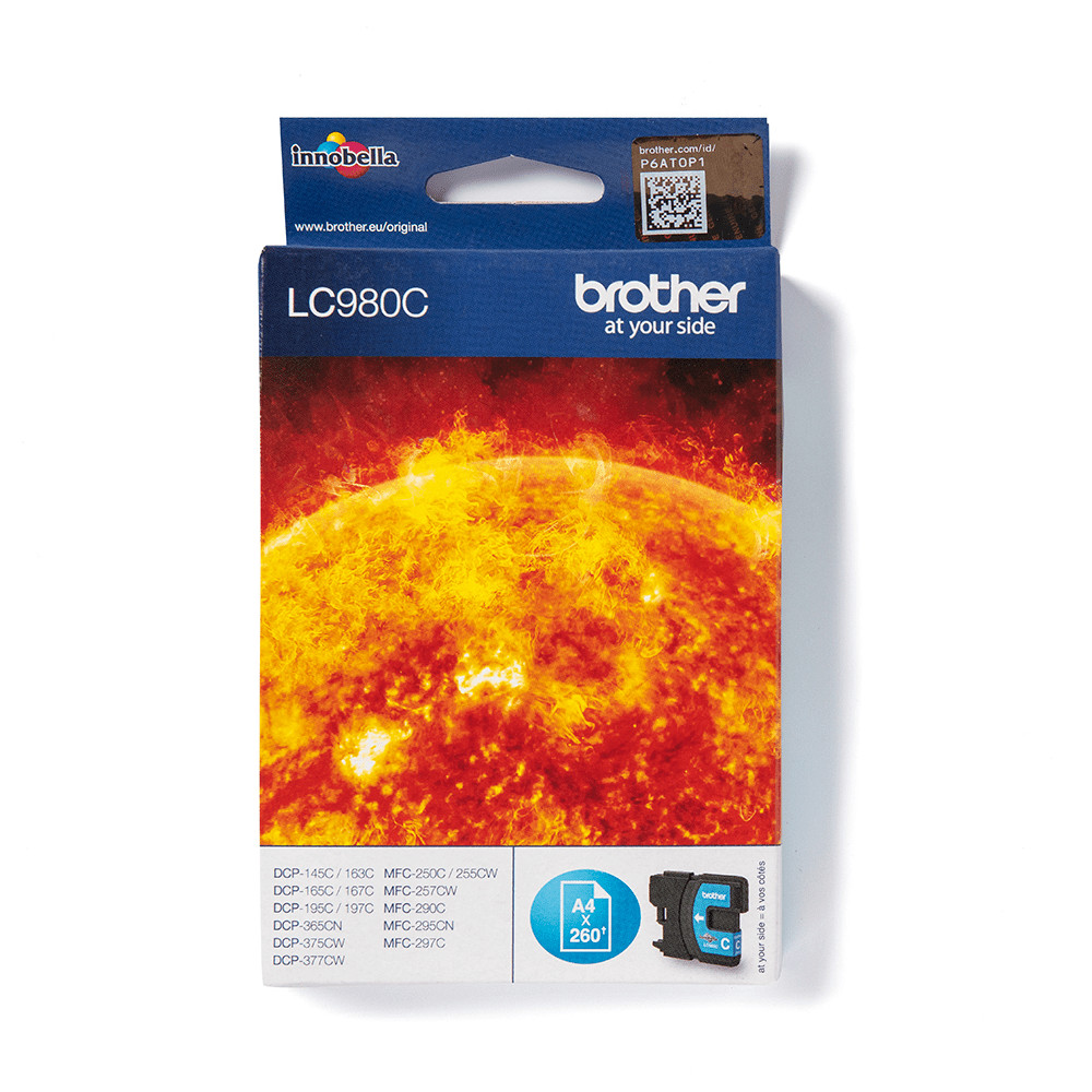 ORIGINAL Brother Cartuccia d'inchiostro ciano LC980C LC-980 ~260 Seiten