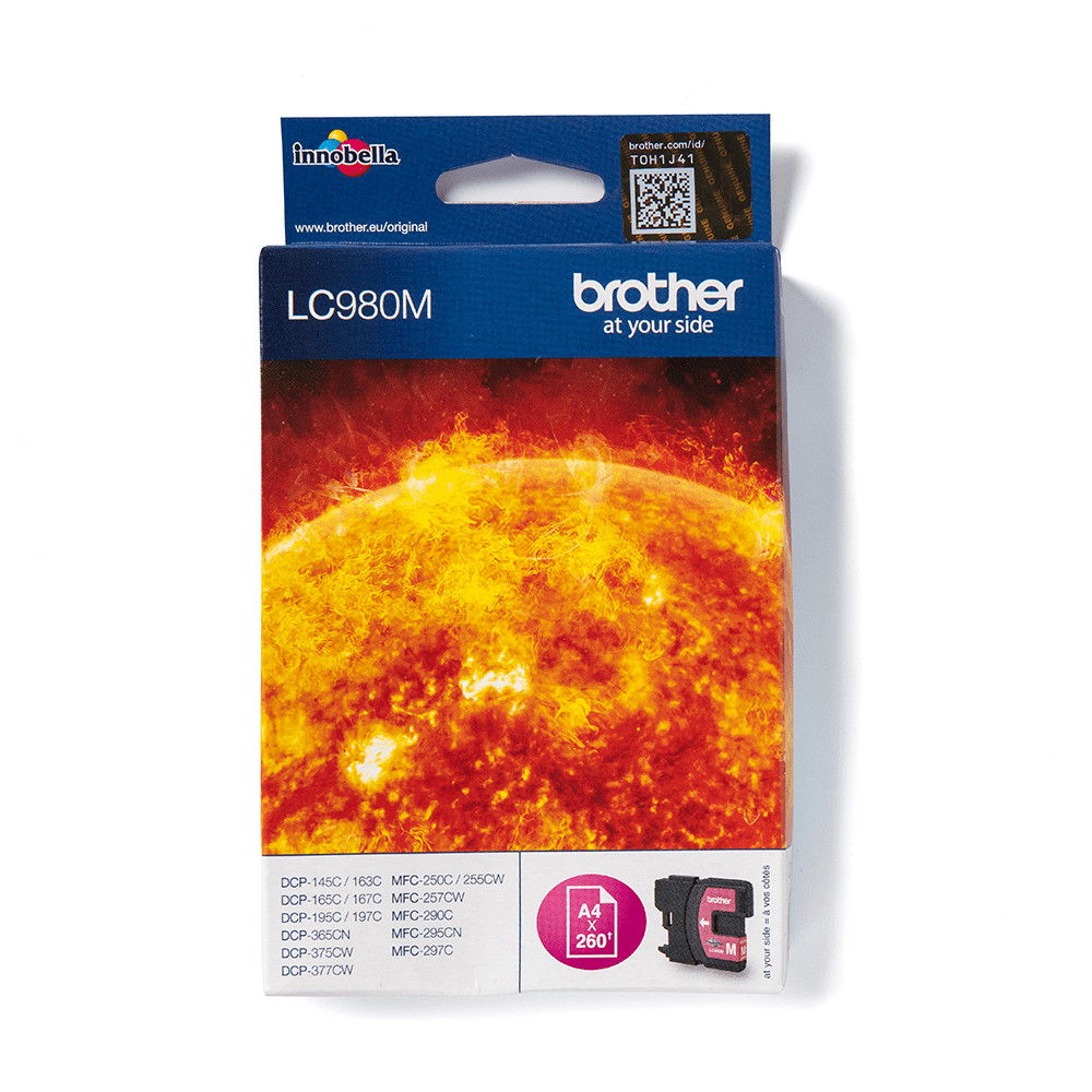 ORIGINAL Brother Cartuccia d'inchiostro magenta LC980M LC-980 ~260 Seiten