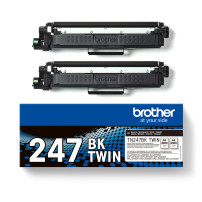 2 TONER BROTHER TN-247Bk Nero 2x 3000PP X HL-L3210CW HL-L3230CDW HL-L3270CDW DCP-L3550CDW MFC-L3730CDN MFC-L3750CDW MFC-L3770CDW