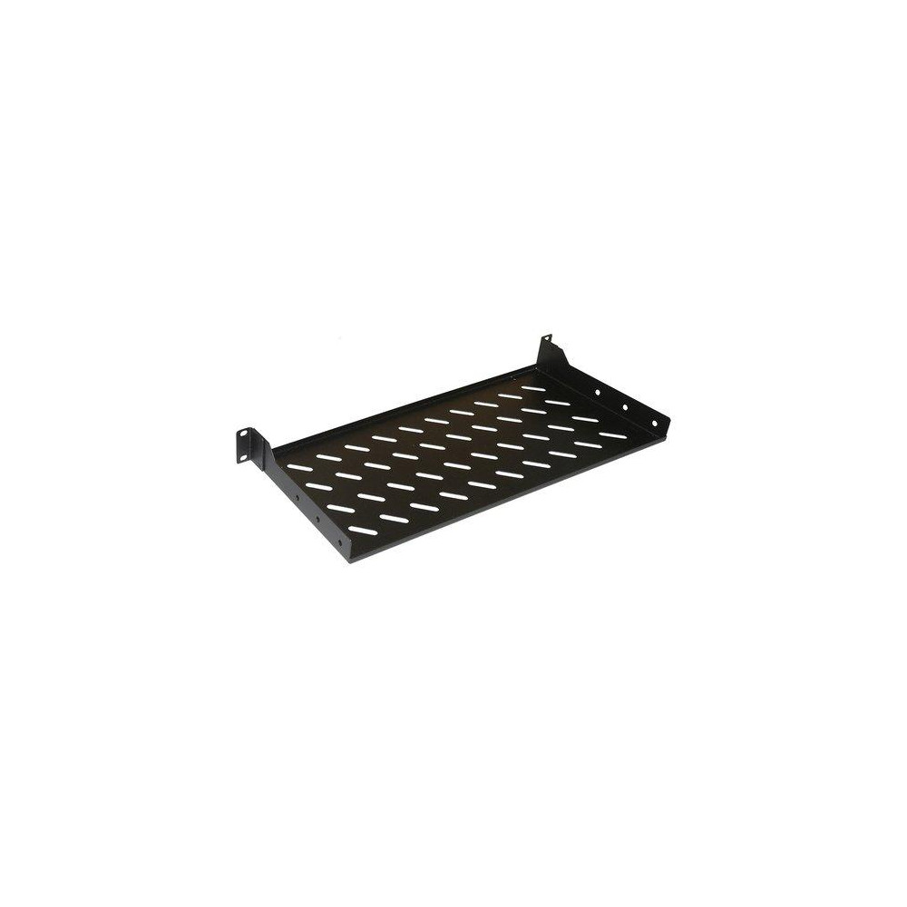 RIPIANO PER ARMADIO 19" 1 UNITA' PROFONDITA' 200 MM. (UNIVERSALE) 2 ATTACCHI (FRONTALI) COLORE NERO LKRIP200N