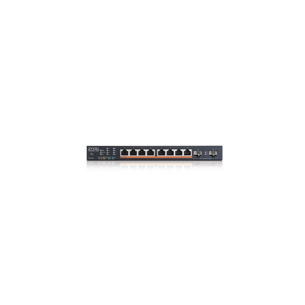 XMG1915-10EP - NebulaFlex Switch Web Managed 8 porte 2.5 Mgigabit (erogazione PoE fino a 130W) + 2 porte 10GbE SFP+ / Fanless