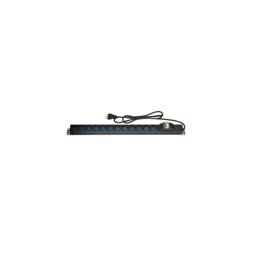 MULTIPRESA VERTICALE A 12 PORTE PER ARMADI RACK CON INTERRUTTORE MAGNETOTERMICO LK10057