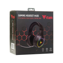 CUFFIA ITEK GAMING "H430" 7.1 VIRTUAL CON BRO, 7 COLORI LED,2x3, MIC.,CONTROLLO VOLUME, 2x3MM E USB CON ADATTATORE - ITHGH430