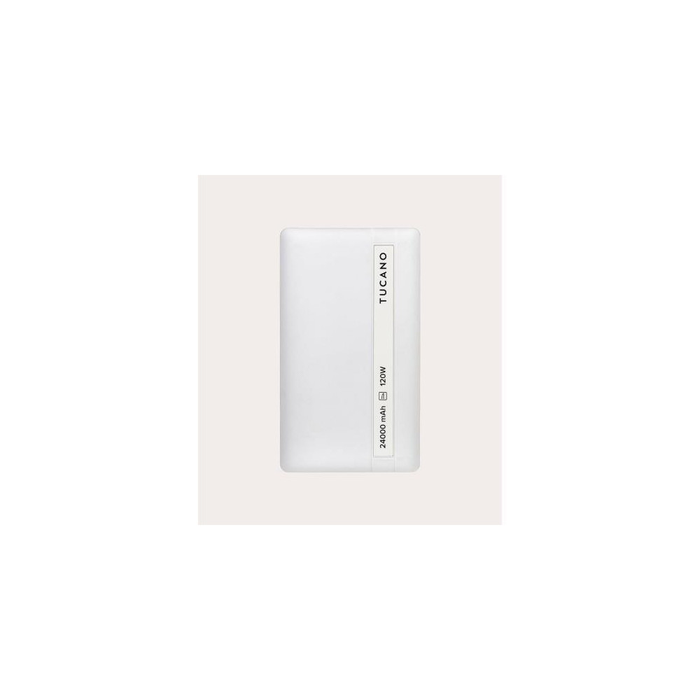 POWER BANK TUCANO PER NOTEBOOK 24000MAH 120W, BIANCO, 3 porte di uscita, DISPLAY LED - MA-PBLA24120-W
