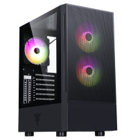 CASE ITEK M.TOWER "SIISBE 3.0" GAMING  USB3, 3*12cm fan ARGB, Trasp Wind, -  ITGCASIB30