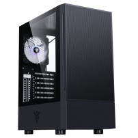 CASE ITEK M.TOWER "SIISBE 3.0" GAMING  USB3, 3*12cm fan ARGB, Trasp Wind, -  ITGCASIB30