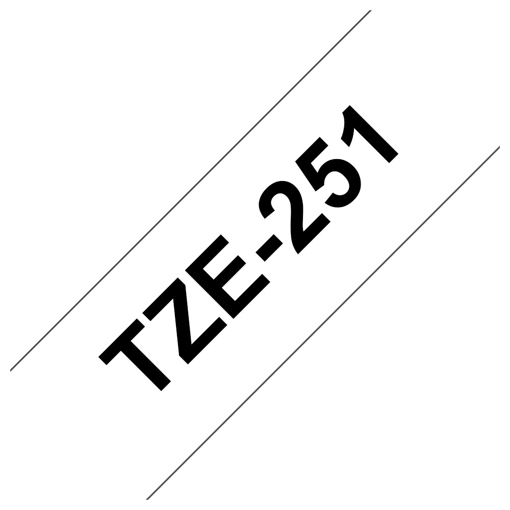 NASTRO BROTHER TZE251 Laminato 24mm Nero/Bianco NASTRO BROTHER TZE251 Laminato 24mm Nero/Bianco