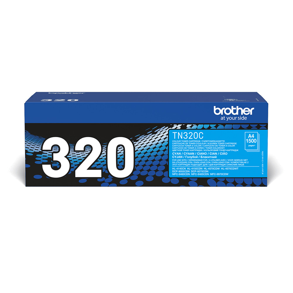 TONER BROTHER TN-320C Ciano 1500PP x DCP-9055CDN DCP-9270CDN MFC-9460CDN MFC-9465CDN MFC-9970CDW HL-4140CN HL-4150CDN HL-4570CDW