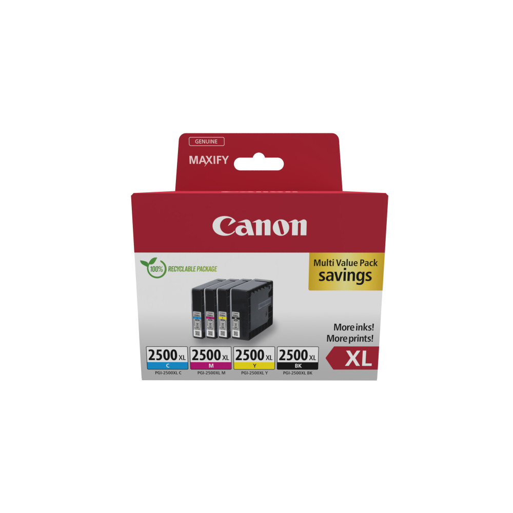 INK CANON PGI-2500XL BK/C/M/Y Mulipack 70.9ml X IB4050 MB5050 MB5350 IB4150 MB5150 MB5450 9254B010