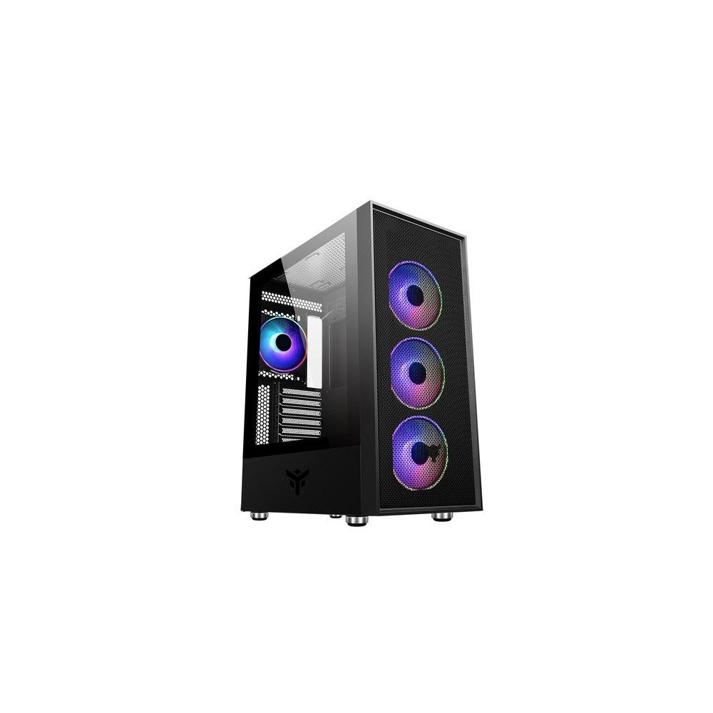 CASE ITEK M.TOWER "VERTIBRA H210" GAMING  2*USB3, 4*12cm fan ARGB, Trasp Wind, -  ITGCAVH210