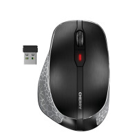 Mouse Cherry MW 8C ERGO - (JW-8600)- ergonomisch - optisch - 6 Tasten - kabellos - 2.4 GHz, Bluetooth 4.0 - kabelloser Empfänger
