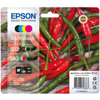 ORIGINAL Epson Multipack nero / ciano / magenta / giallo C13T09R94010 503XL+503 ~1045 Seiten 6,4ml