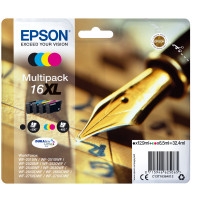 ORIGINAL Epson Multipack nero / ciano / magenta / giallo C13T16364012 16 XL ~1850 Seiten 4 cartucce d'inchistro XL: T1631 + T163