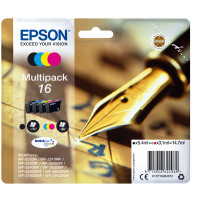 ORIGINAL Epson Multipack nero / ciano / magenta / giallo C13T16264012 16 ~670 Seiten 4 cartucce d'inchiostro: T1621 + T1622 + T1