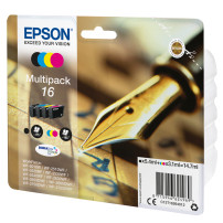 ORIGINAL Epson Multipack nero / ciano / magenta / giallo C13T16264012 16 ~670 Seiten 4 cartucce d'inchiostro: T1621 + T1622 + T1
