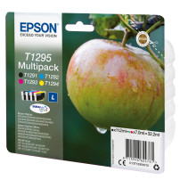ORIGINAL Epson Multipack nero / ciano / magenta / giallo C13T12954012 T1295 ~1795 Seiten 4 cartucce d'inchiostro: T1291 + T1292 