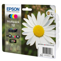 ORIGINAL Epson Multipack nero / ciano / magenta / giallo C13T18064012 18 ~715 Seiten 4 cartucce d'inchiostro: T1801 + T1802 + T1