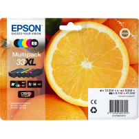 ORIGINAL Epson Multipack nero / ciano / magenta / giallo / Nero (Foto) C13T33574011 33 XL ~2880 Seiten 5 Cartucce d'inchiostro: 