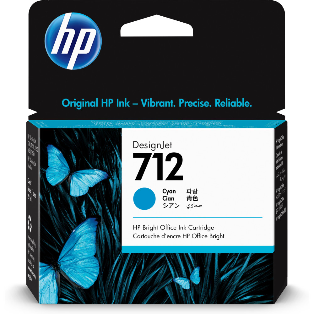 ORIGINAL HP Cartuccia d'inchiostro ciano 3ED67A 712 ~350 Seiten 29ml