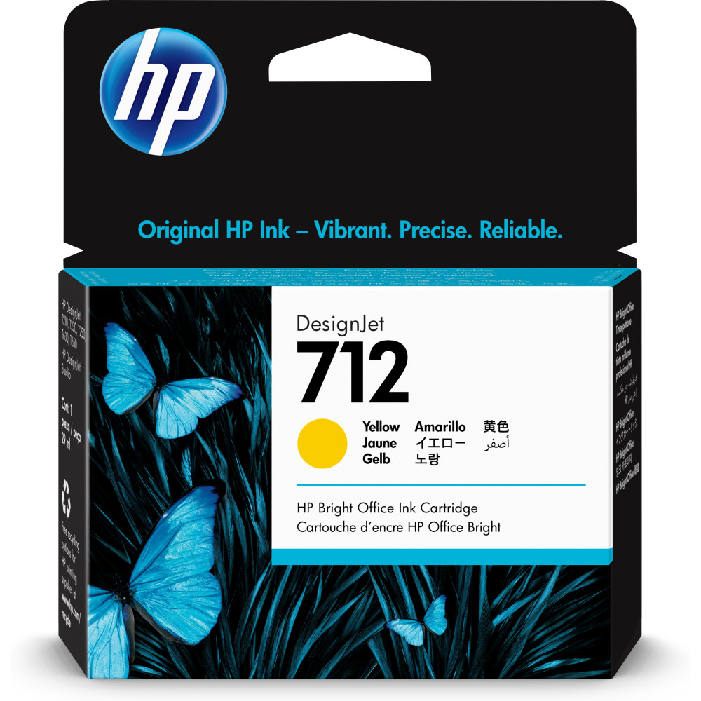 ORIGINAL HP Cartuccia d'inchiostro giallo 3ED69A 712 ~350 Seiten 29ml