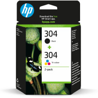 ORIGINAL HP Multipack nero / differenti colori 3JB05AE 304 ~220 Seiten