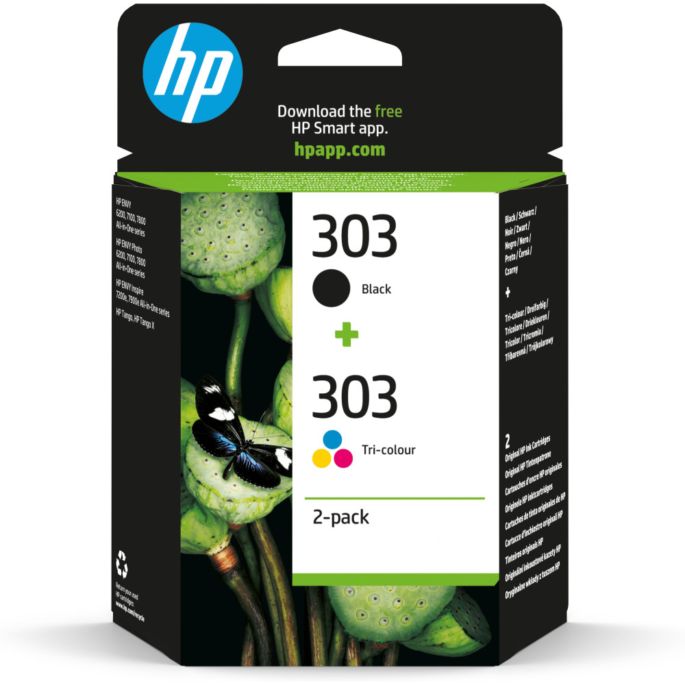 ORIGINAL HP Multipack nero / differenti colori 3YM92AE 303 ~365 Seiten