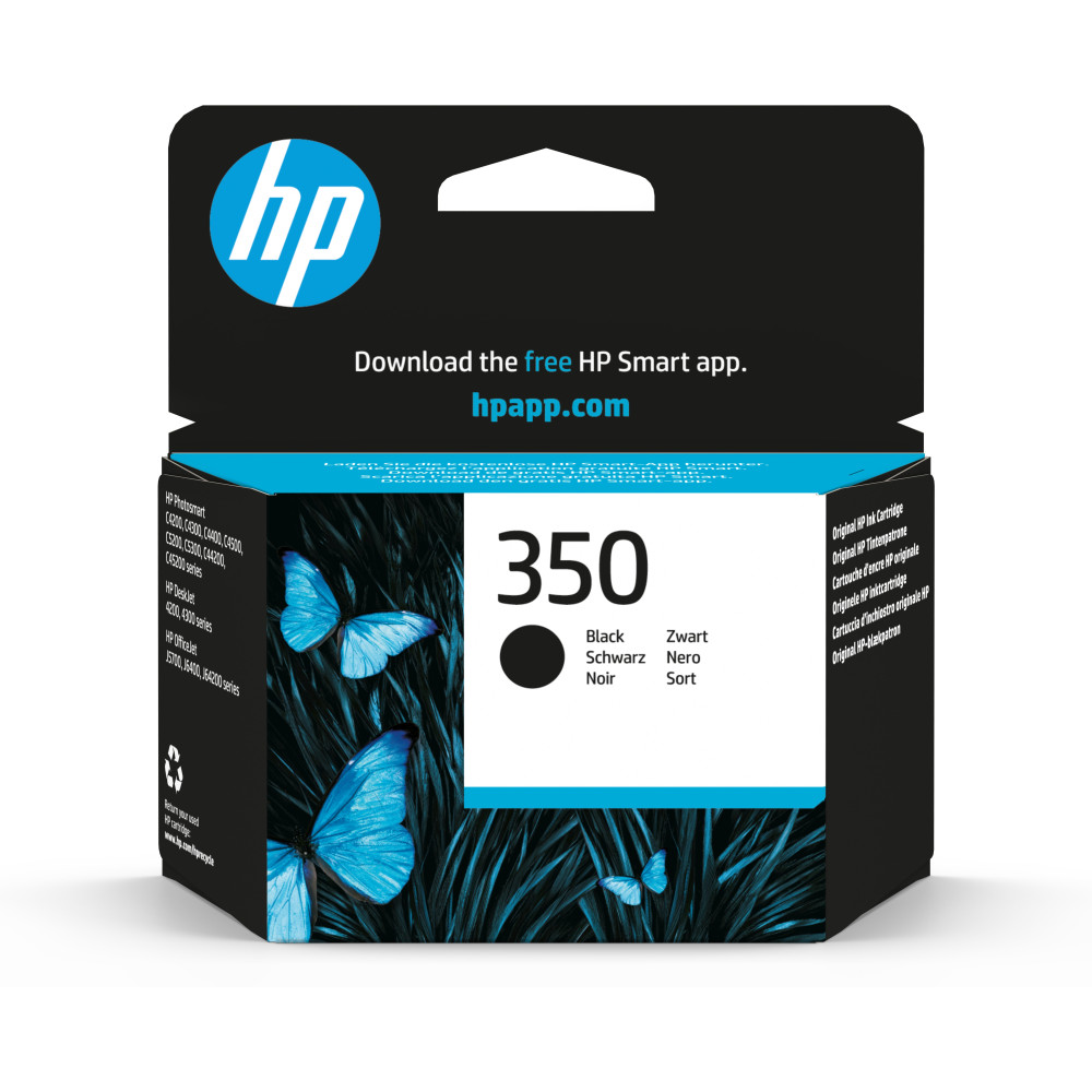 ORIGINAL HP Cartuccia d'inchiostro nero CB335EE 350 ~200 Seiten ink cartridge, standard